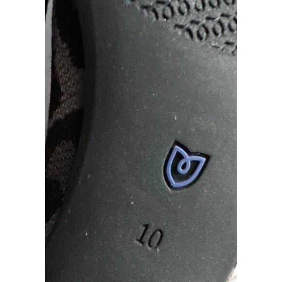 Rothys Classic Cool Cat Leopard Brown Black Print Knit Ankle Boots Size 10 - Picture 9 of 9